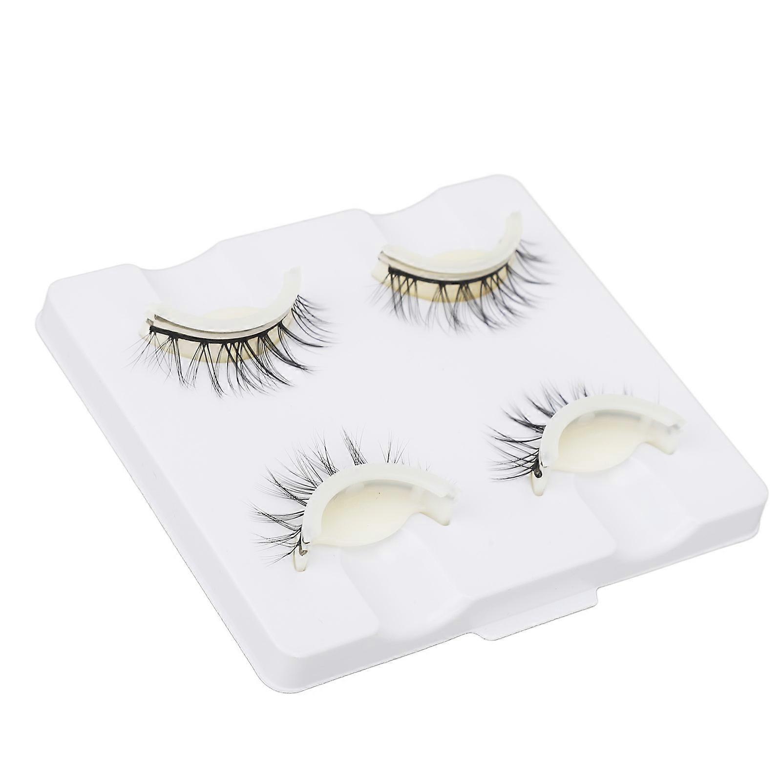 2 Pairs False Eyelashes Natural Dense Reusable Self Adhesive Faux Eyelashes 3D False Eyelashes for Home Beauty Salons LD2203