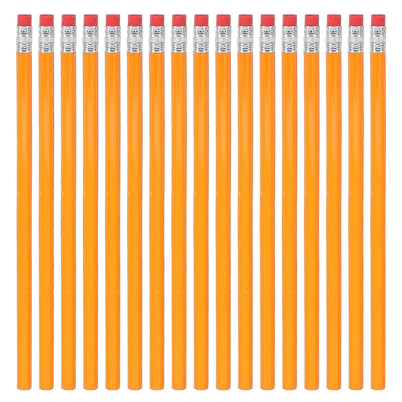 School Pencils With Erasers Wooden Pencils Art Projects Eraser On Top 19.00X0.70X0.70Cm 100Pcs