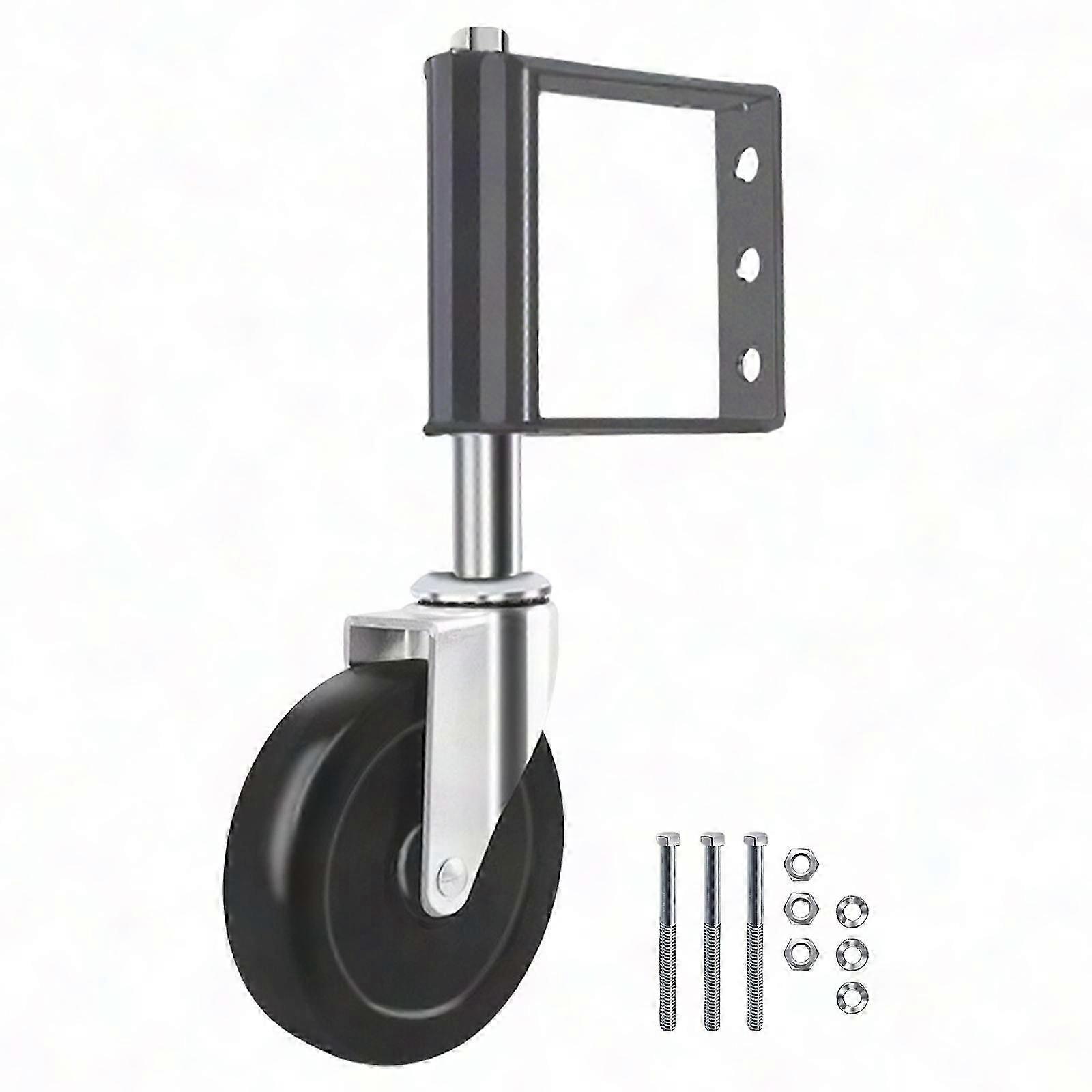 Spring Loaded Gate Caster - Heavy Duty Replacement Wheel with Shock Absorption for Garden Gates