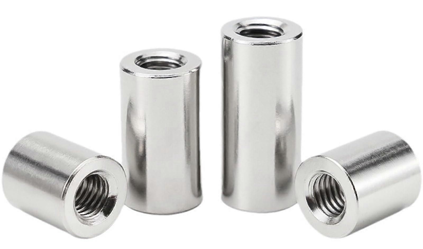 Long round coupling nut, Round coupling nuts made of stainless steel 304 for rods and bolts, multiple sizes (M10*20*50) M10*20*50