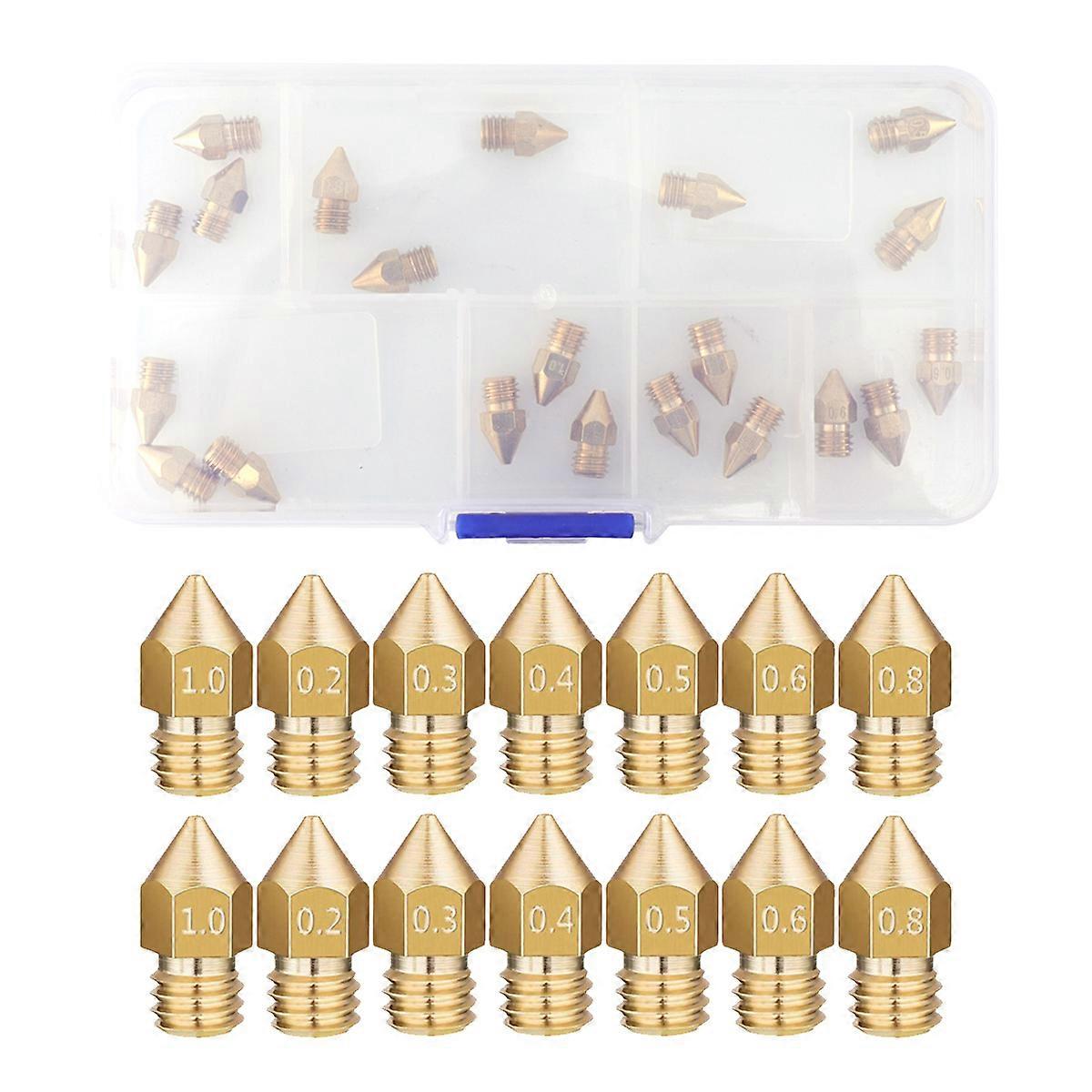 It seems like you're referring to a product listing or description for a set of **printer brass copper nozzles**. Here's a refined and more