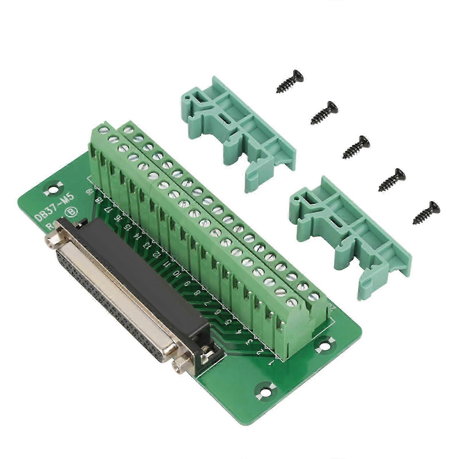 DIN Rail Mount Interface Module Connector Terminal Breakout Board (Female Head)