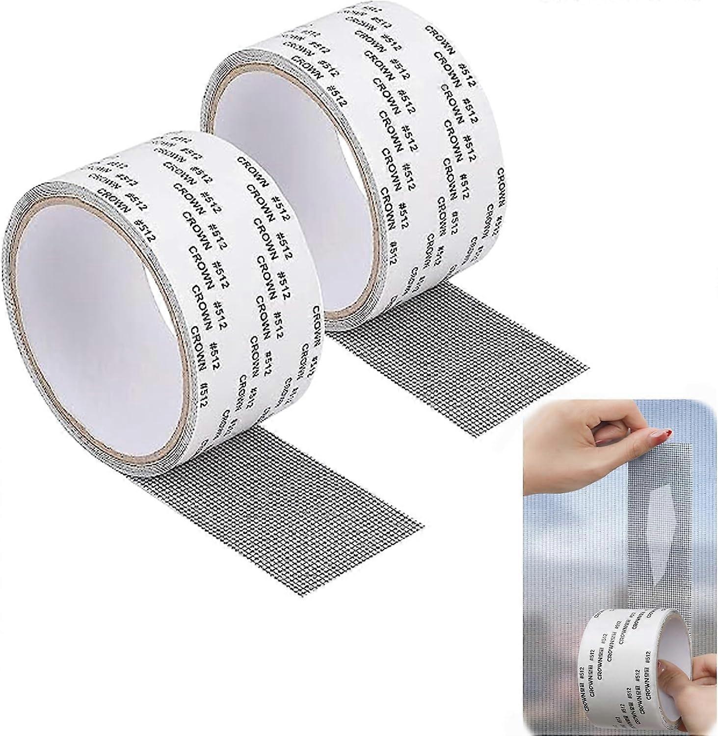 Fly Screen  Tape, 2 Rolls, SelfAdhesive, 5 m x 5 cm, Waterproof (Grey)