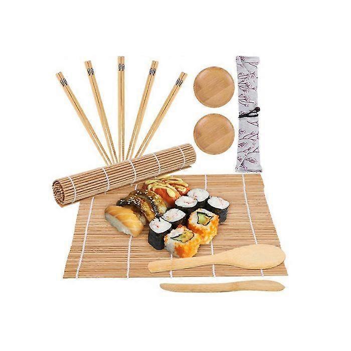 Sushi Set (10-Piece Set, Plus 2 Bamboo Plates)