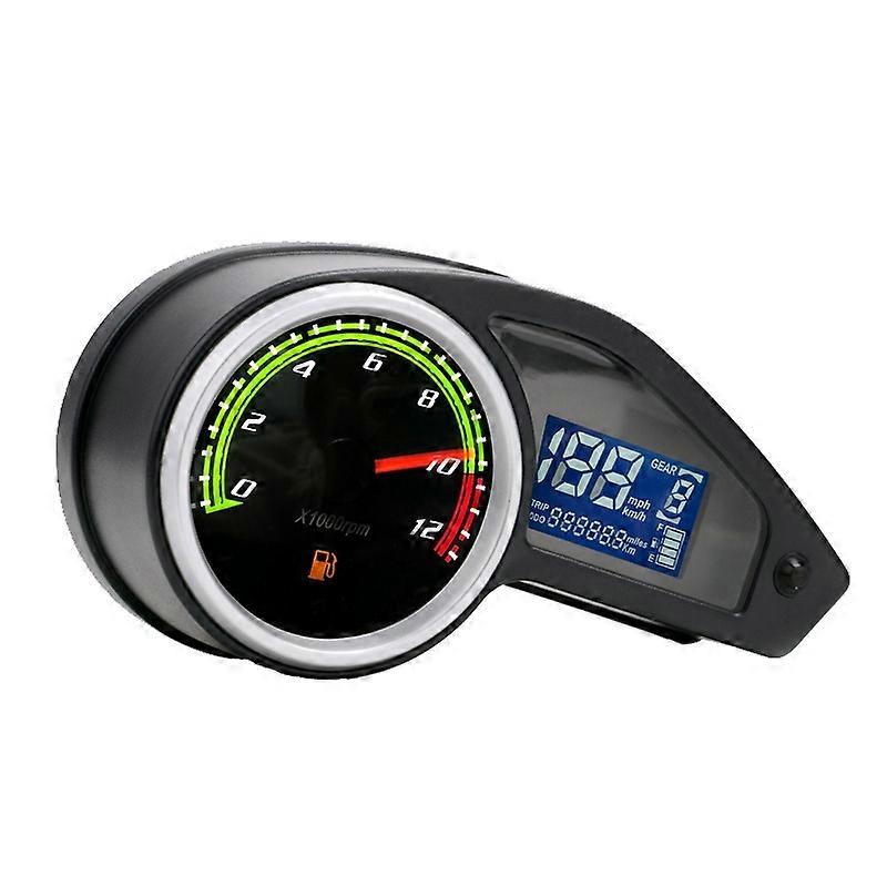 Motorcycle Universal Retrofit Speed Instrument LCD Mileage MLS085
