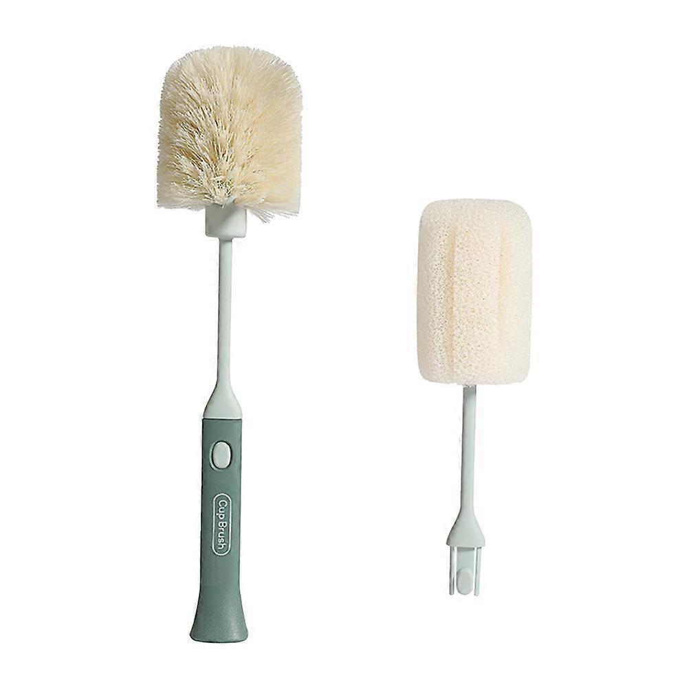 Long Handled Cleaning Brush with Replaceable Heads, Material for Cups, Bottles, and Mugs – Practical Household Scrubber for Deep Cleaning