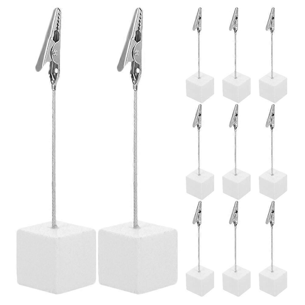 Photo Clip Wooden Memo Clip Holder Displaying Name Tags for Office Use and Events White 24Pcs