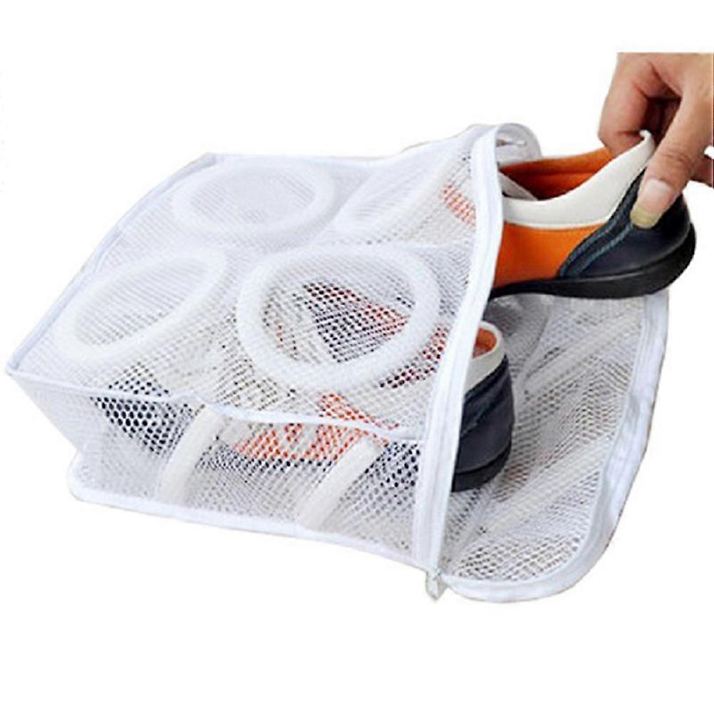 White Polyester Mesh Bag for Storaging Use with Zipper to Keep Clothes Organized and Visible 7.87 x 7.87 x 15.75 inches