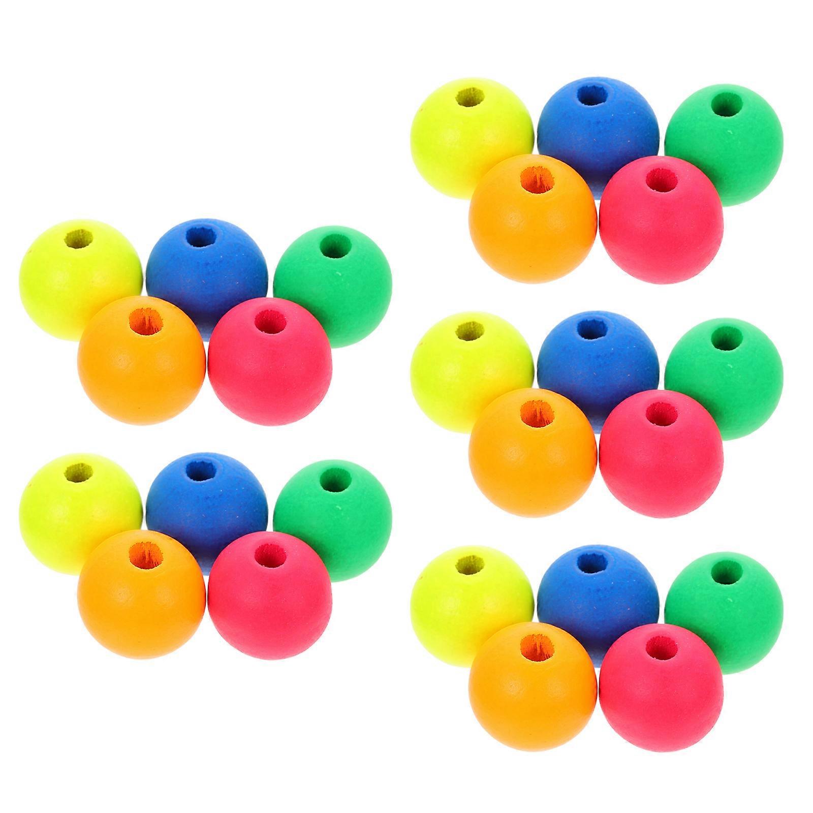 100pcs Colorful Round Beads for DIY Jewelry Crafting and Home Decoration – Smooth Loose Beads for Creative Projects