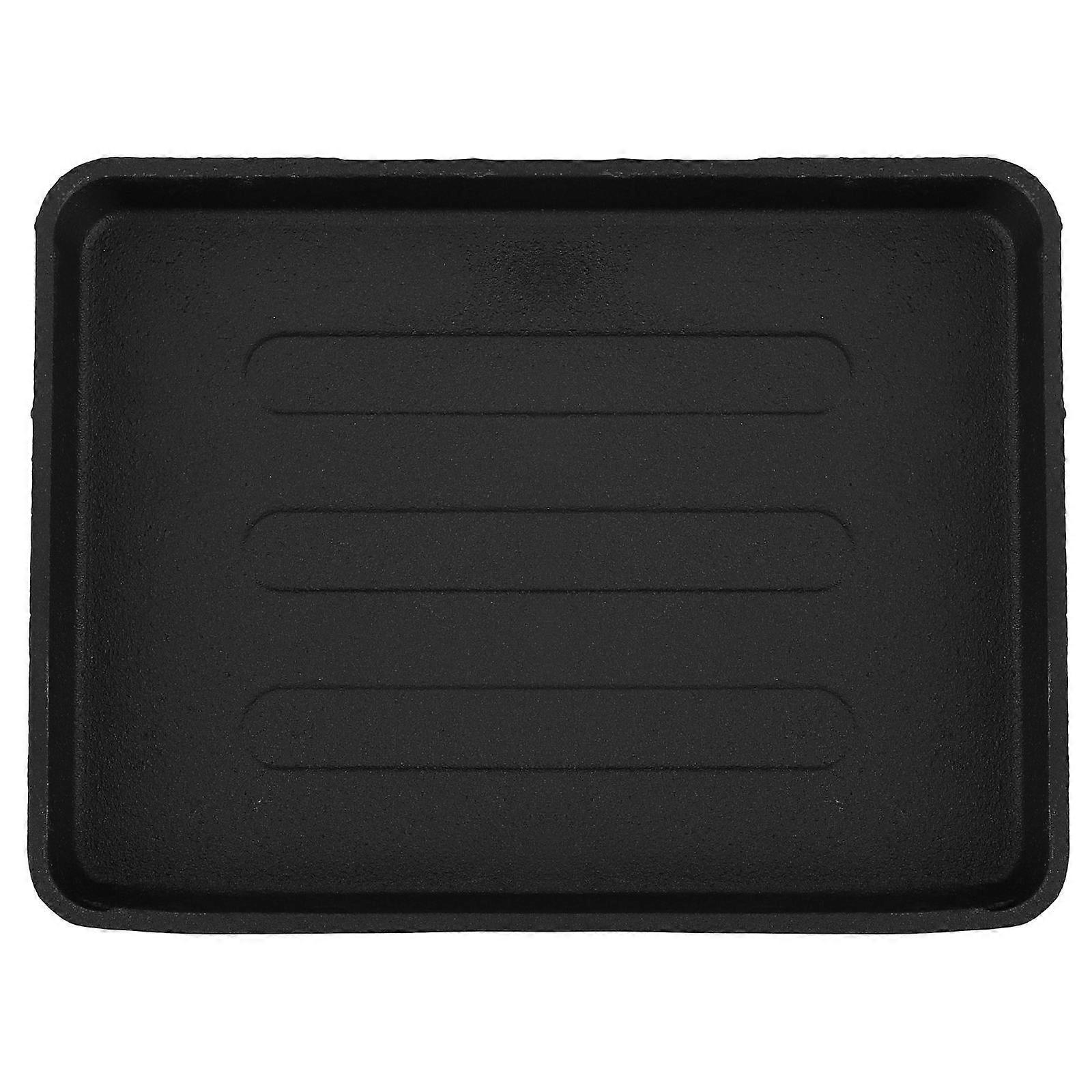 Black Cast Iron Barbecue Grill Plate for Outdoor BBQ with Quality and Easy Cleaning 10.5 Inches