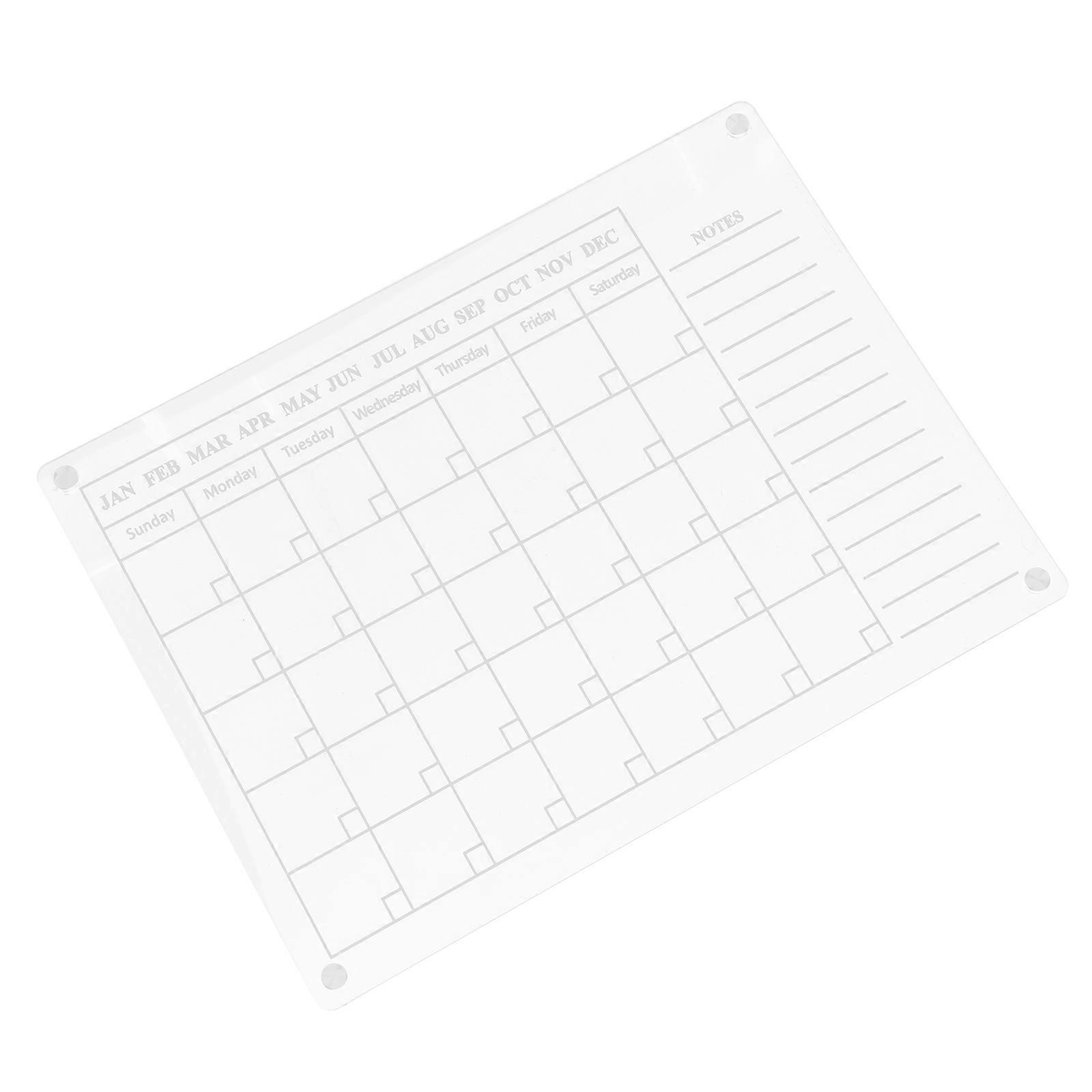 Magnetic Planner For Refrigerator Fridge Memo Board Family Message Board Schedule Planning Transparent 1Pack