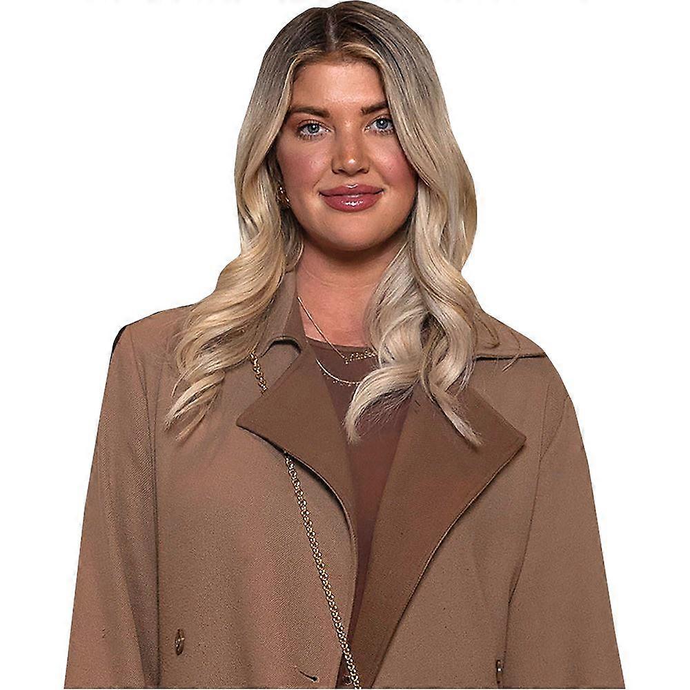 Anna McEvoy (brun kappa) halvkropp kompis utskärning