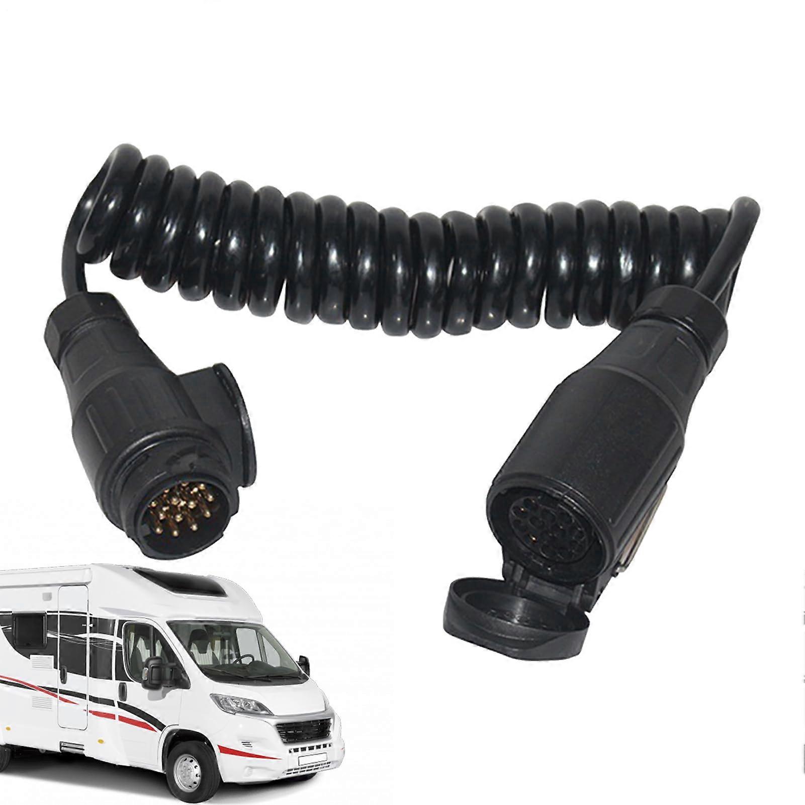 13-Pole Waterproof Trailer Plug Extension | 13-Pole Connector Adapter for Tractor, Minivan, and Bike Rack Compatibility