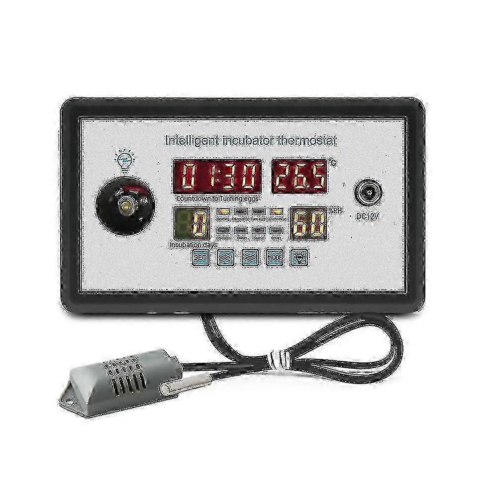 Smart Digital Thermostat for Incubators - Zfx W9002 Temperature & Humidity Control with 360° Automatic Egg Turning Features
