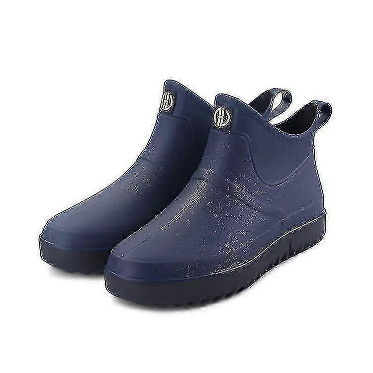 Erkek Wellies Ayak Bileği Kısa Botlar Bahçe Su Geçirmez Kauçuk Yağmur Botları