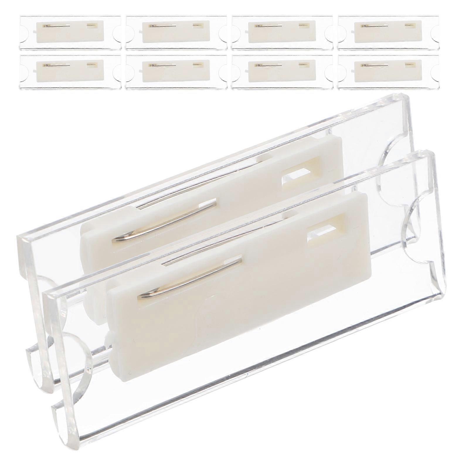 Identification Badge Holders Employee Badge Holders Badges for Employees Transparent Acrylic 10Pcs