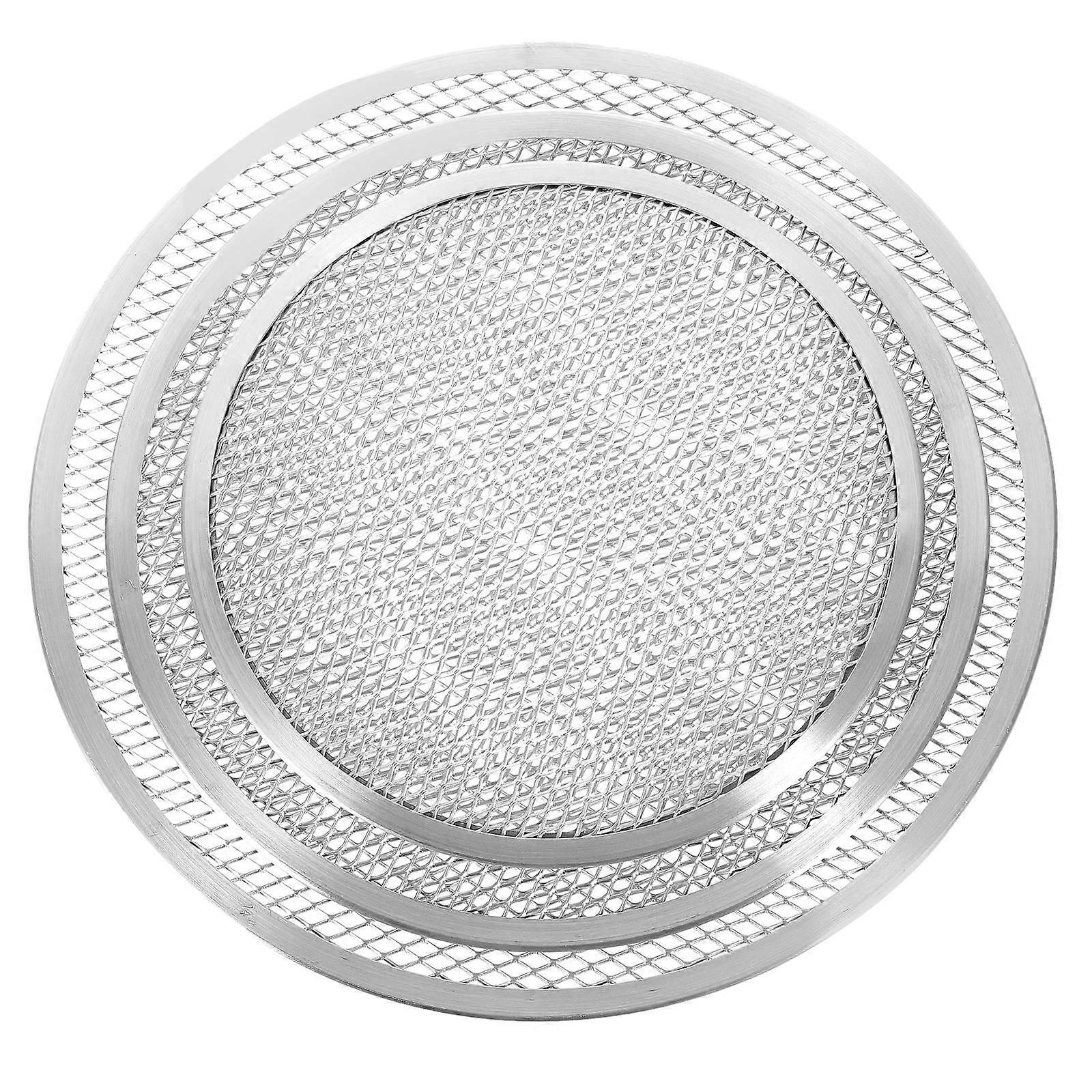 Aluminium Mesh Pizza Screen Thickened Pizza Tray Microwave Safe Daily Baking 12Inch 3Pcs