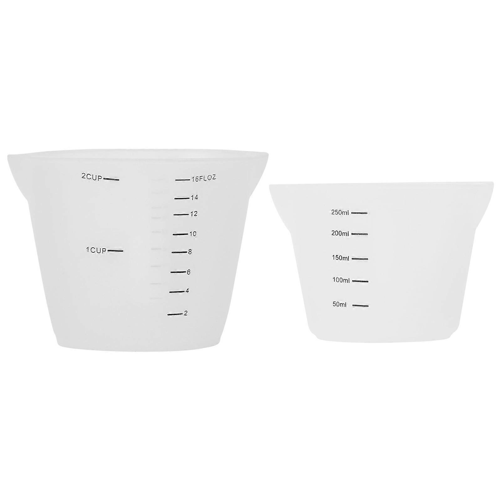 Accurate Measuring Cups for Baking Use 2Pcs Silicone Tools
