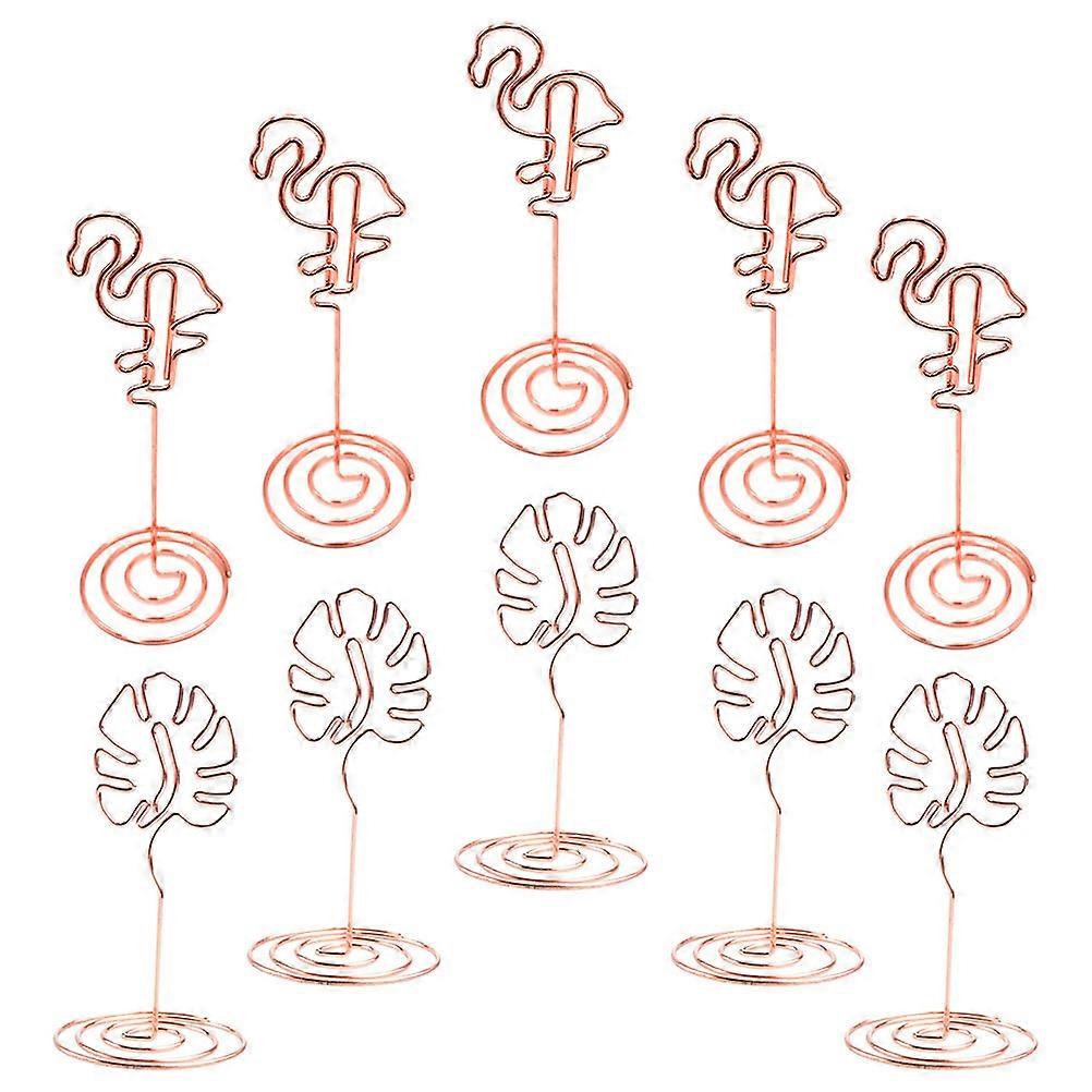 Memo Holder Set Metal Creative Hawaii Style Memo Clips 1Set Rose Gold