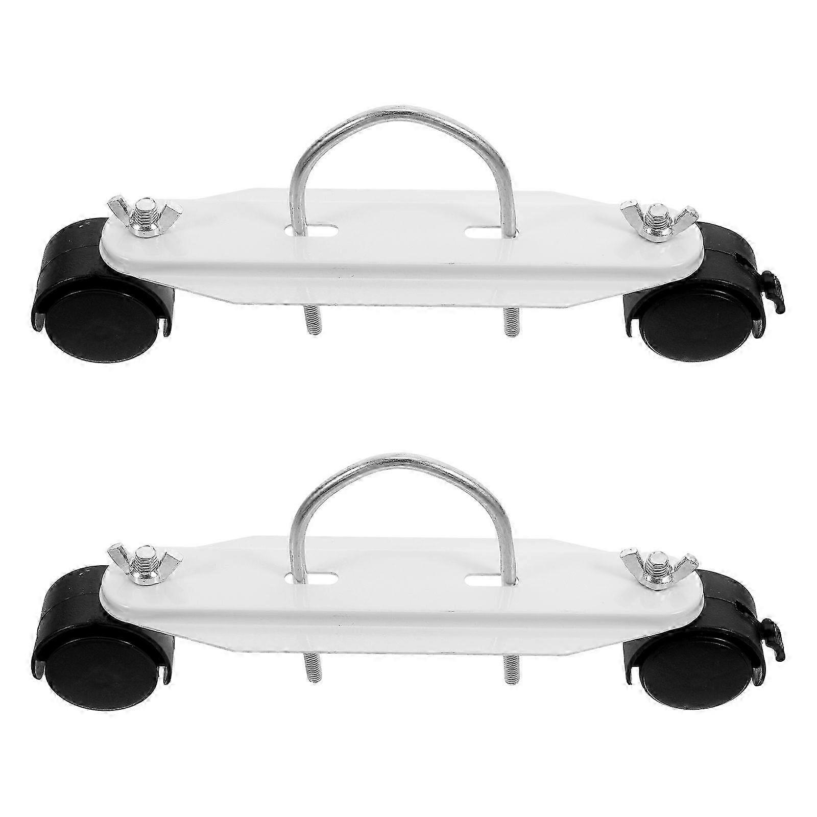 2025 1 Pair Caster Wheels For Electric Radiators Sturdy Mobile Heater Support Bracket Oil Heater Caster With Sturdy Frame Portable Heater Wheel Base