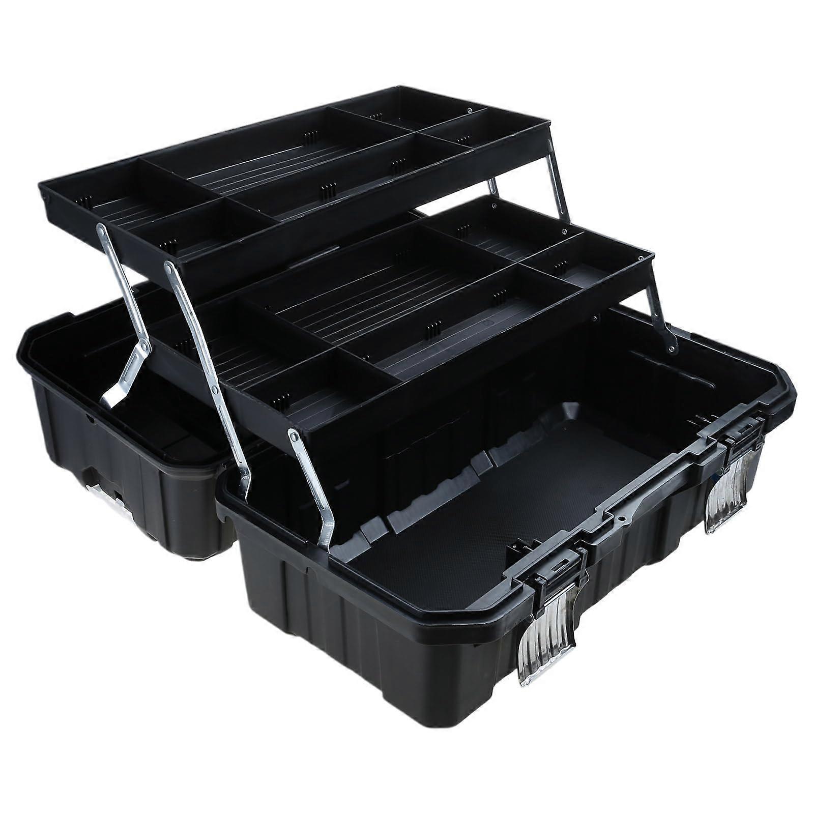 Toolbox Industrial Grade Household Multifunctional Hardware Large Electrician ThreeTier Storage Box Craft Tool 21 inches