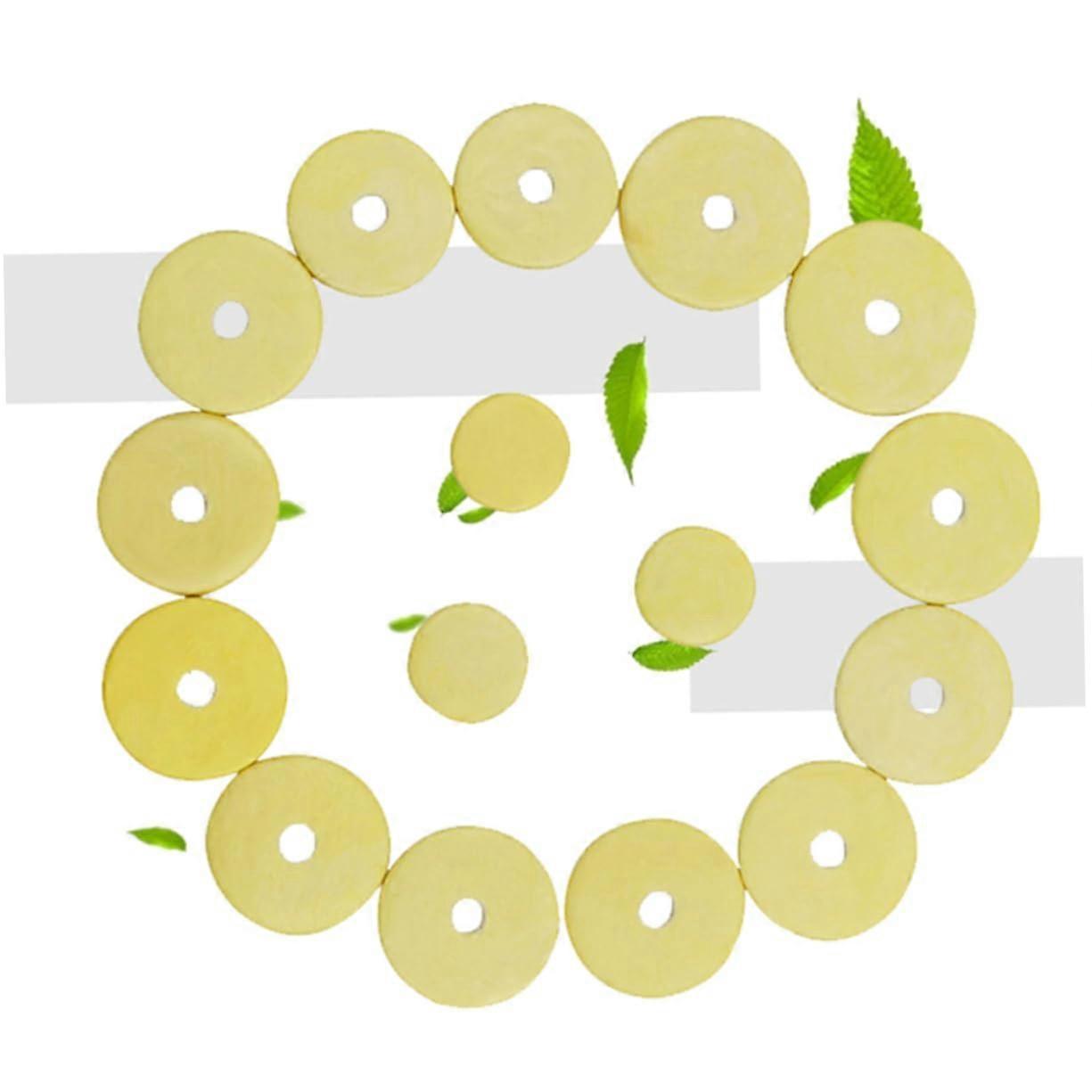 Soft Wood Flute Pads for Open Replacement Pads in Light Yellow for Transverse Flutes and Woodwind Instruments