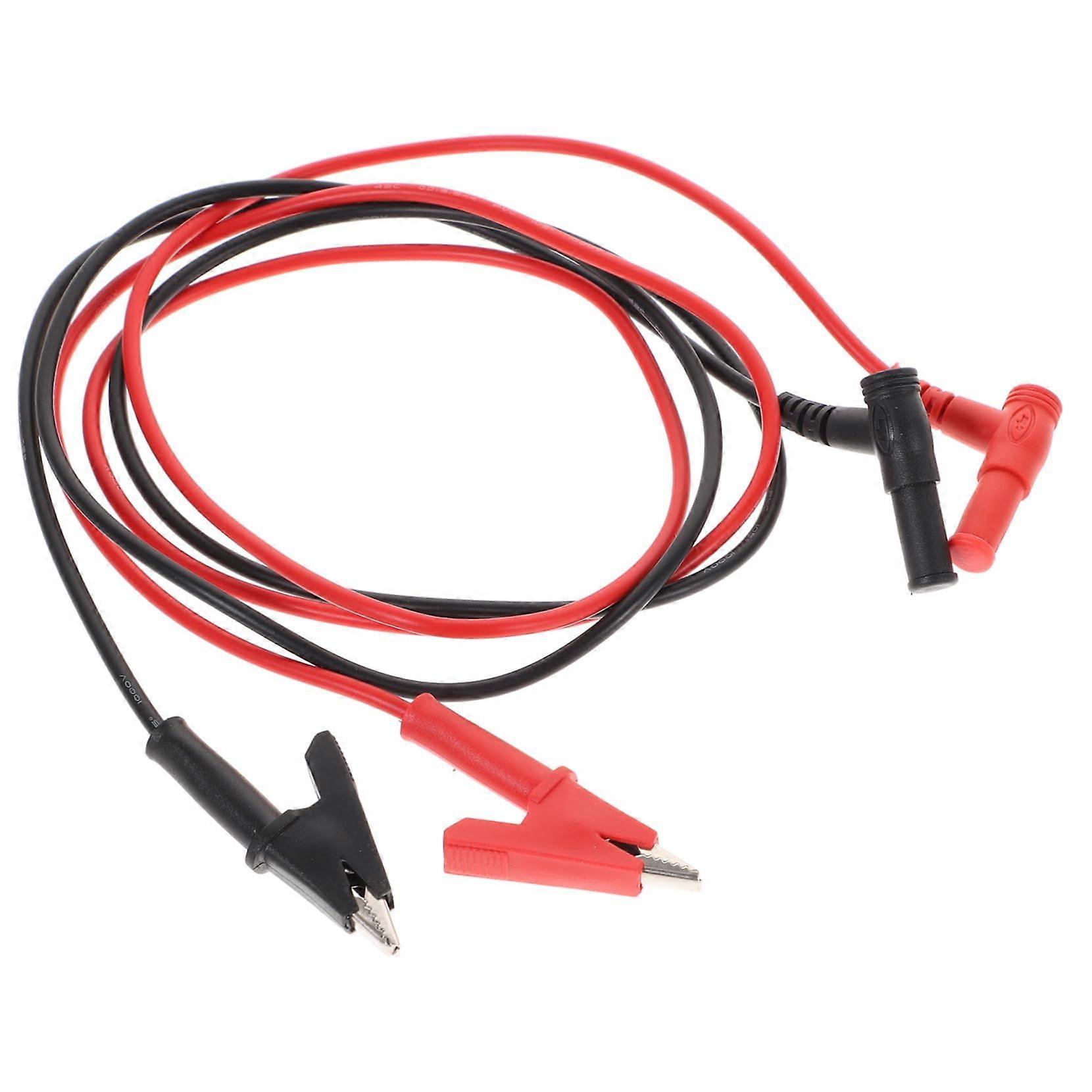 Alligator Clips Test Cable Multimeter Probes with Banana Plug for High Conductivity Electrical Testing, 1 Pair