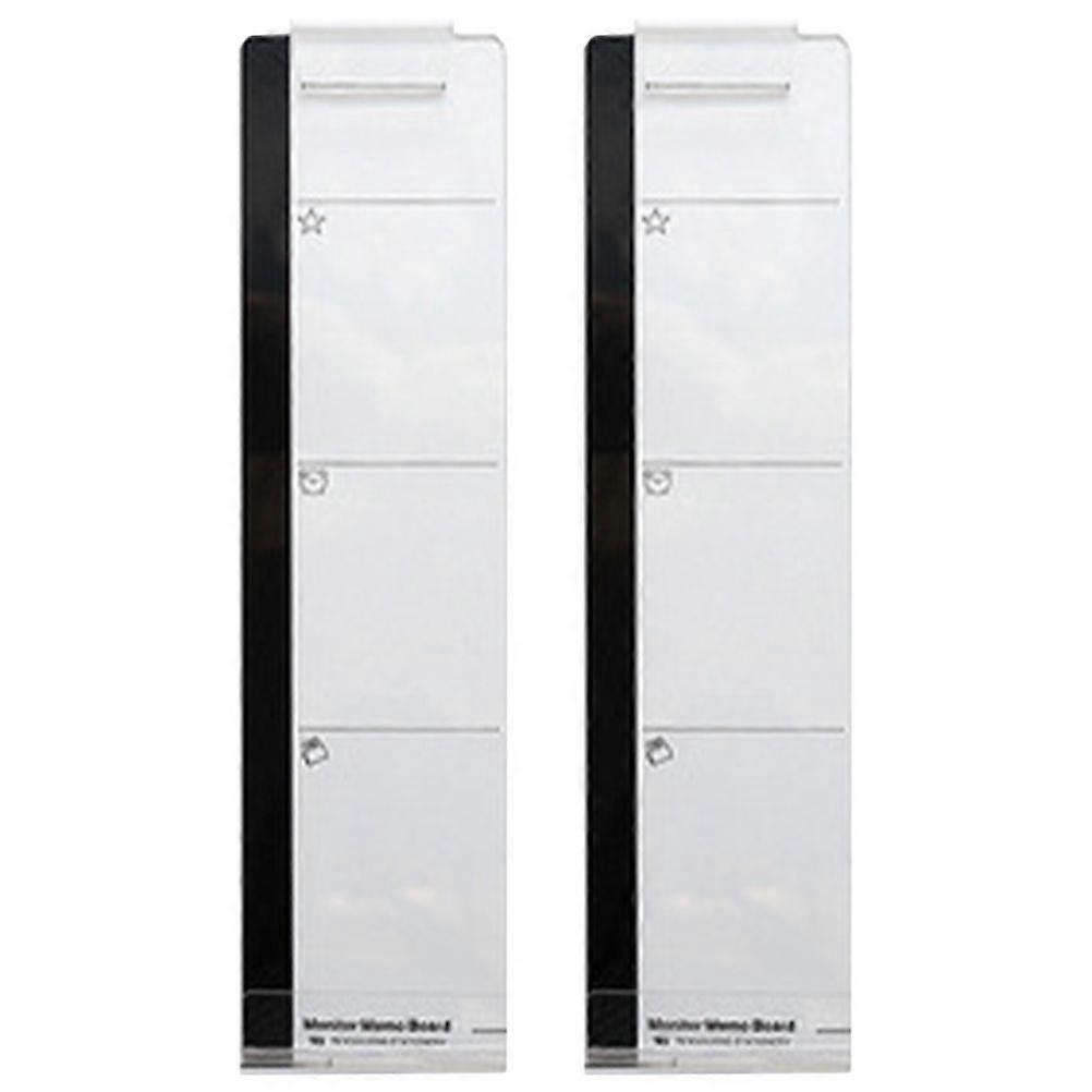 2pcs Computer Monitor Clear Memo Boards Screen Side Message Notes Reminder