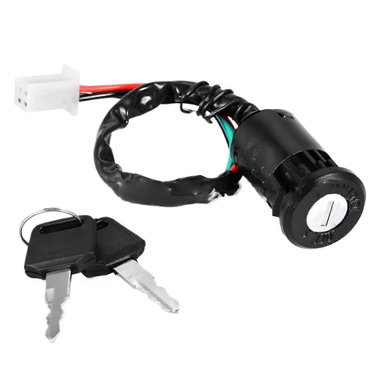 Universal 4Wire OffRoad Motorcycle Modified General Small Race ATV Start Ignition Switch Electric Door Lock Key Switch Replacement