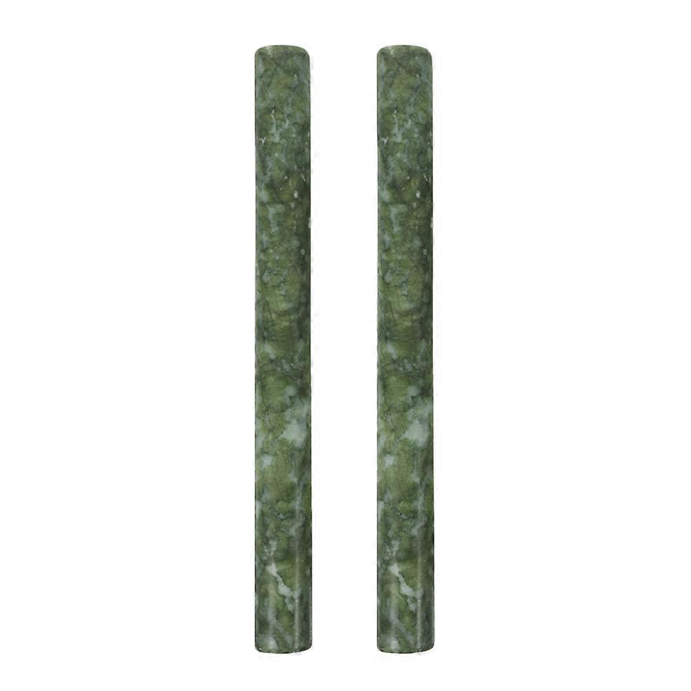 Dark Green Jade Rolling Pin for Making Cake Nonstick Natural Stone Dough Roller 26cm
