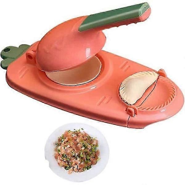 2 IN 1 DUMPLING MOLD PRESS Dumpling Maker Manual Pastry Tool for Pressing Dumpling Skin Pink