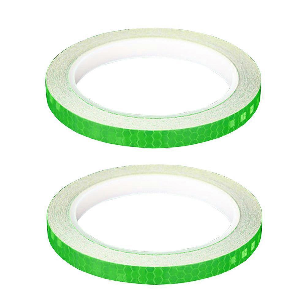 Reflective Sticker Tape for DIY Bicycle with High Brightness and Durability Green 2pcs