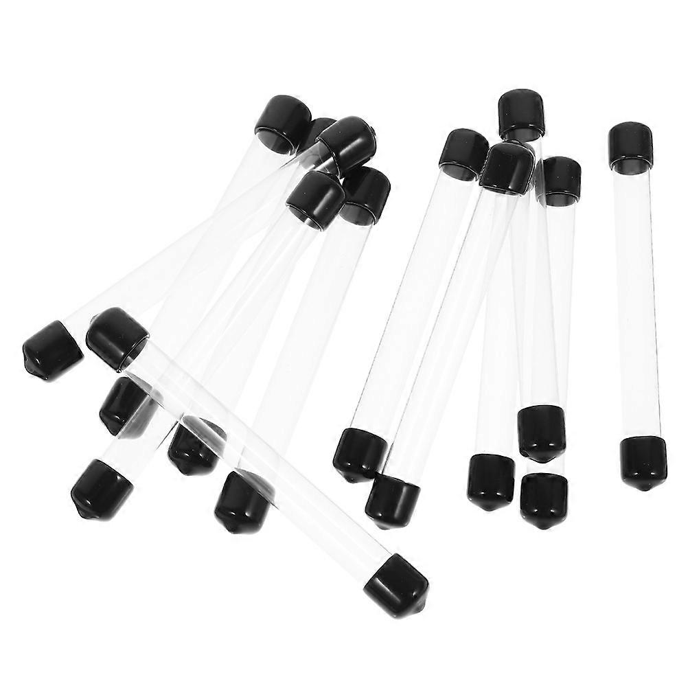 Clear Round Plastic Tubes with Lids – 12pcs Transparent Storage for Incense Beads, School, and Workshop Use