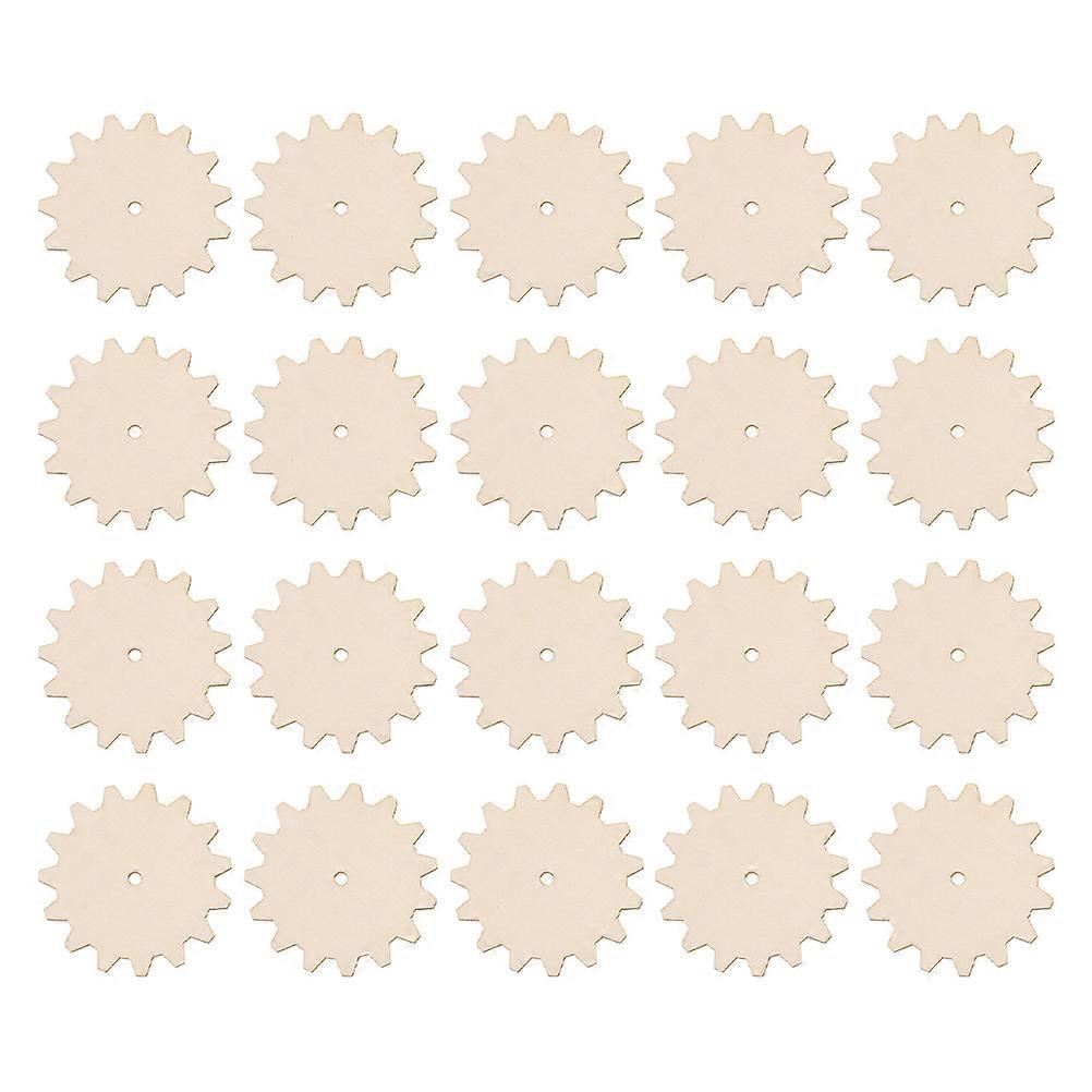 DIY Wood Ornament Craft Supplies for Kids with Smooth Surface 20 Pieces Khaki 0.5 Inch
