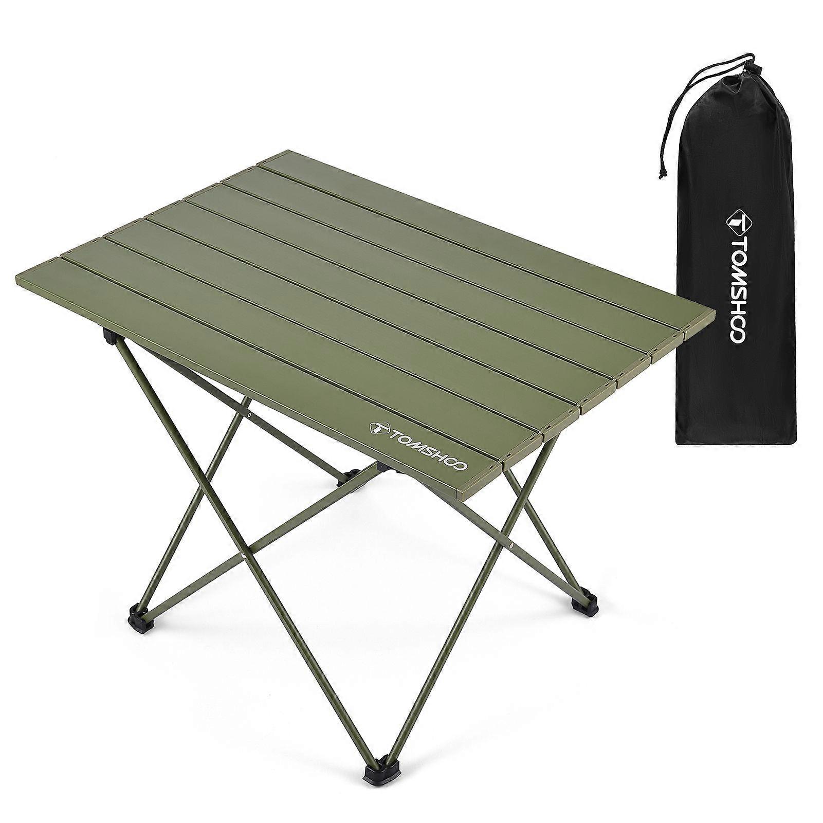 TOMSHOO طاولة التخييم القابلة للطي المحمولة خفيفة الوزن الألومنيوم التخييم الجدول لحقائب الظهر في الهواء الطلق الطبخ نزهات الشواء