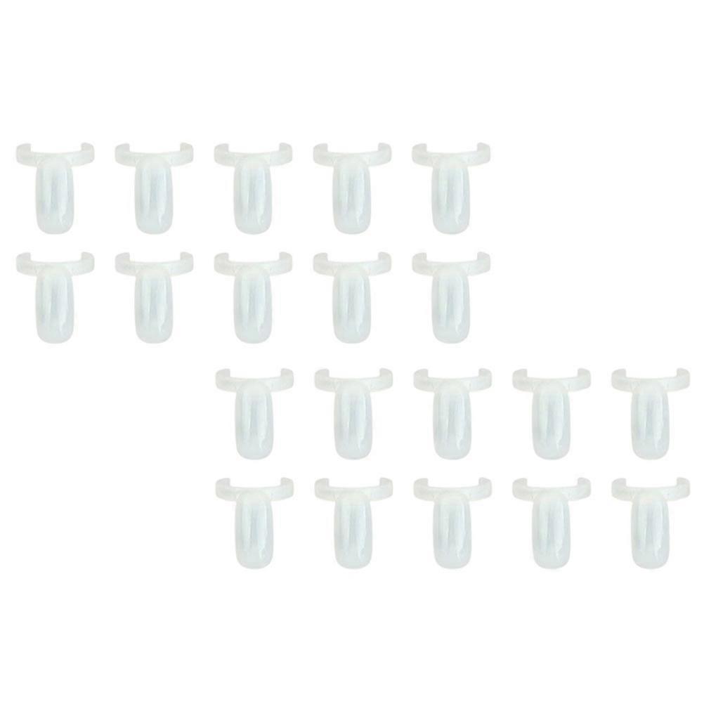100Pcs Mini Manicure Color Display Rings for Salon ABS White Practical Nail Tool