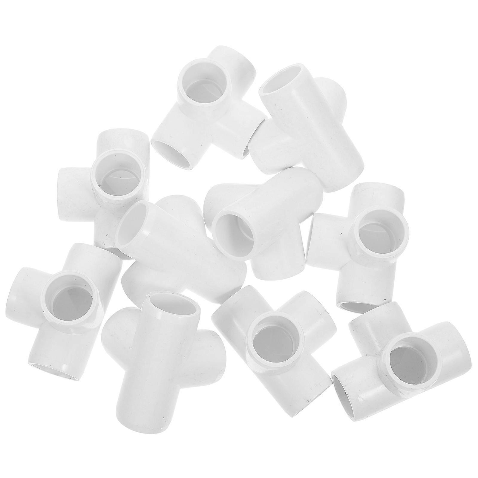 Clean Design 10Pcs PVC Elbow Pipe Fitting Connector For Garden Support Structure Outdoor Use High Strength Material