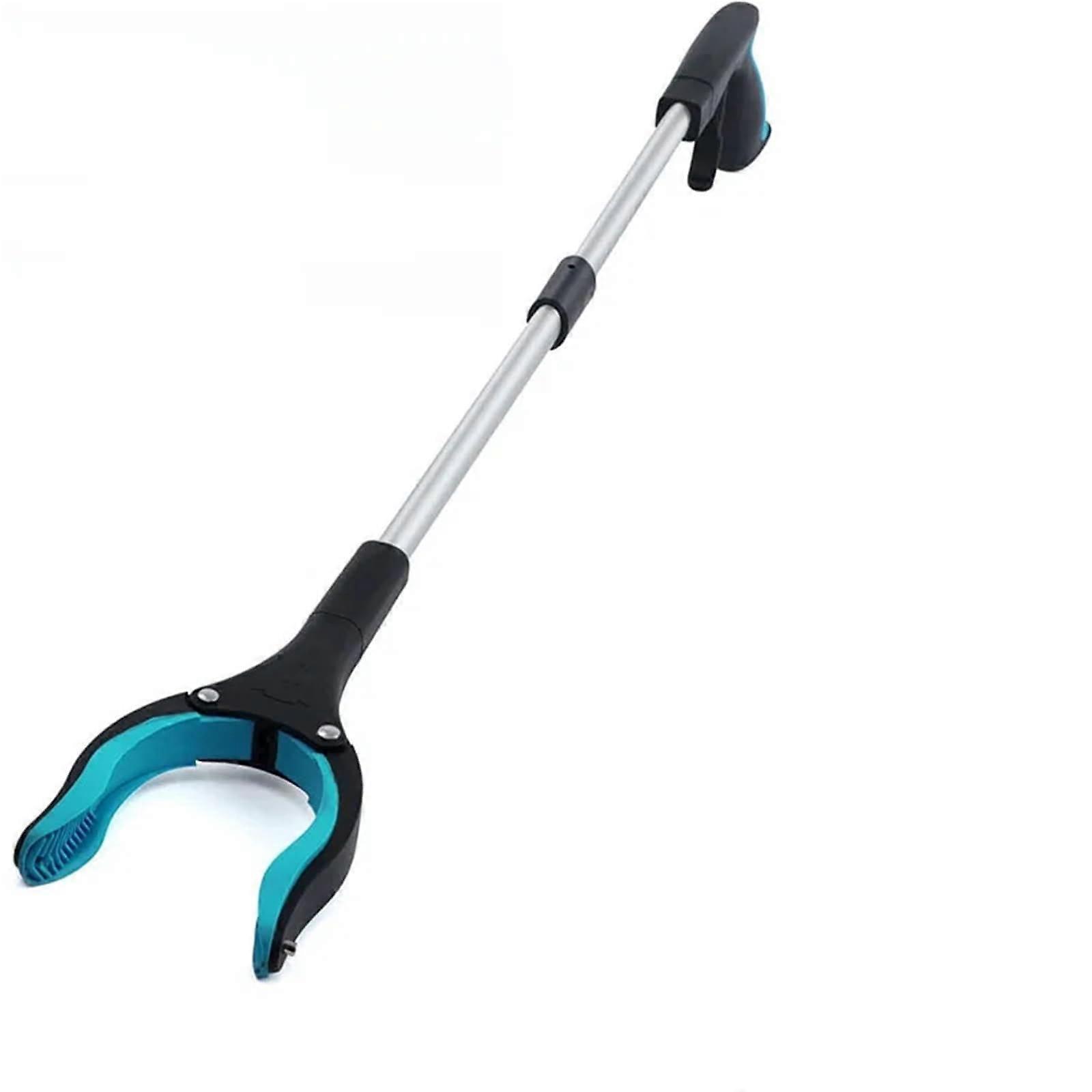 Grabber Tool, 32Inch Trash Picker with Magnetic Tip, Claw Grabber for Elderly, 360Degree Rotating, Foldable (Light Blue)