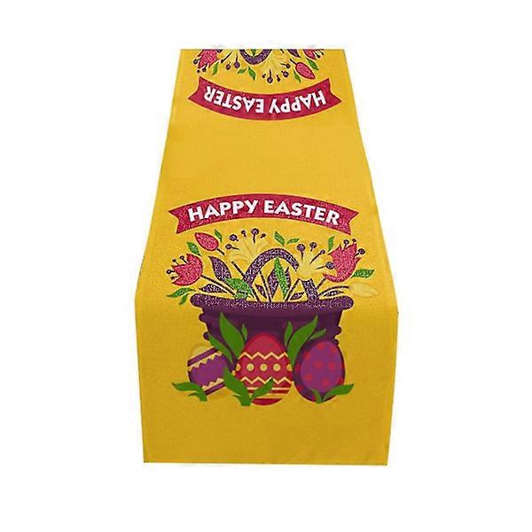 Easter Bunny Table Runner, Easter Holiday Kitchen Dining Table Runner for Home