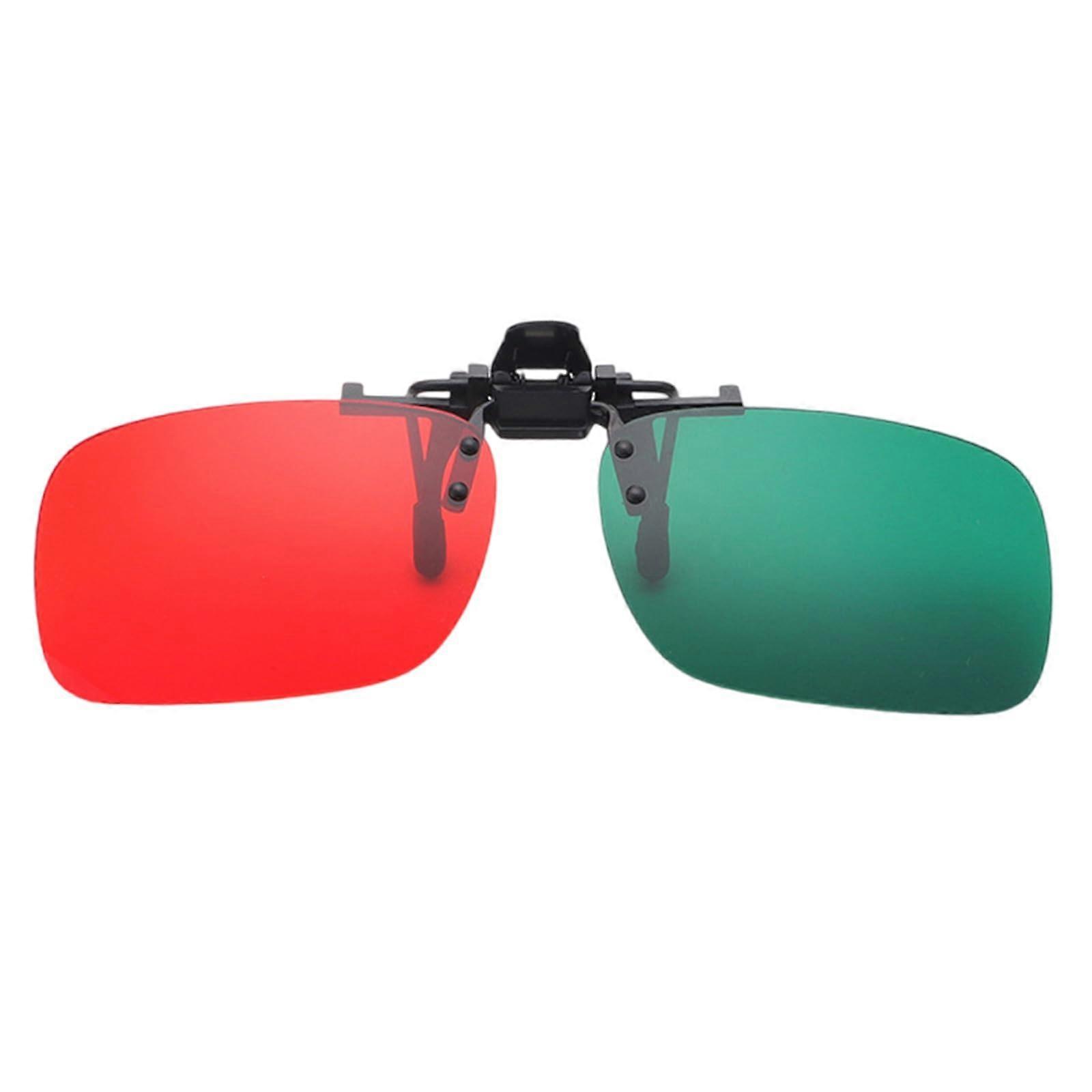 Kids Green Clip-On Corrections For Vision Tests - Left Green Right Red Adjustable Style For Improved Accuracy