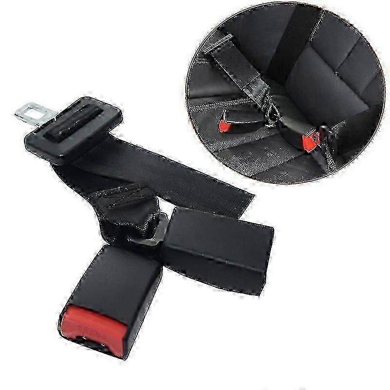 Rear Seat Safety Belt Connector with One Support and Two Extension Belts for Car Two-Seat Setup