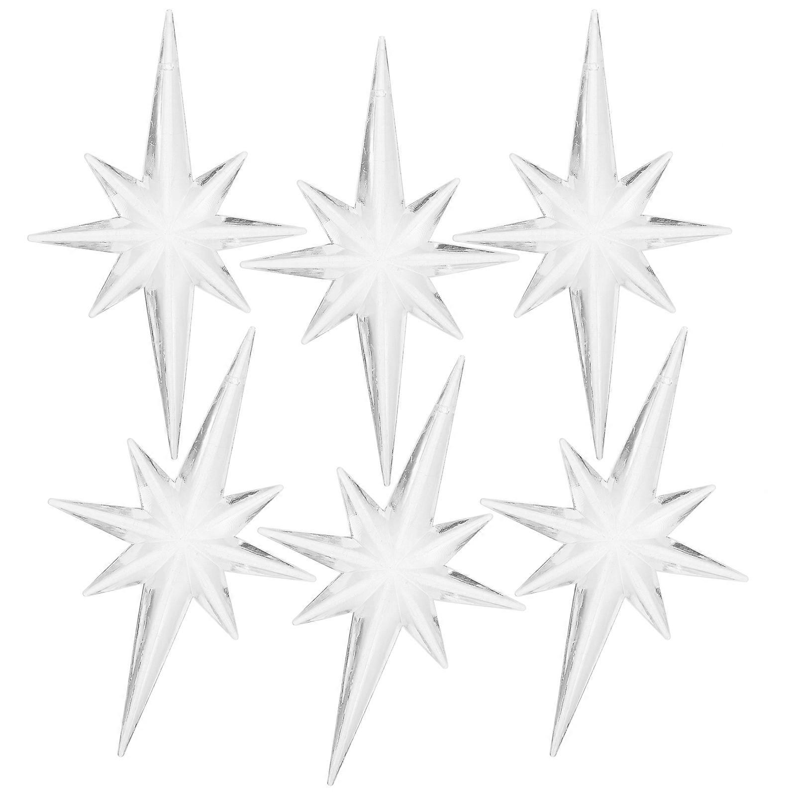 Here's a refined and engaging product description for your **6pcs Acrylic Octagonal Star Christmas Tree Decorations**:

 

🎄✨ **6pcs Acrylic