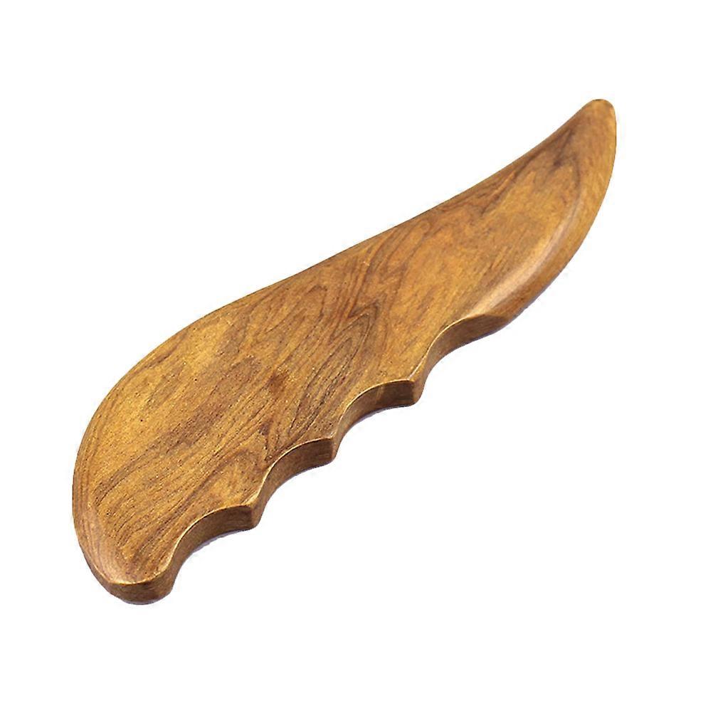 Natural Wood Massaging Scraping Plate For Promoting Blood Circulation And Physical Therapy Use In Chocolate Color 1Pack