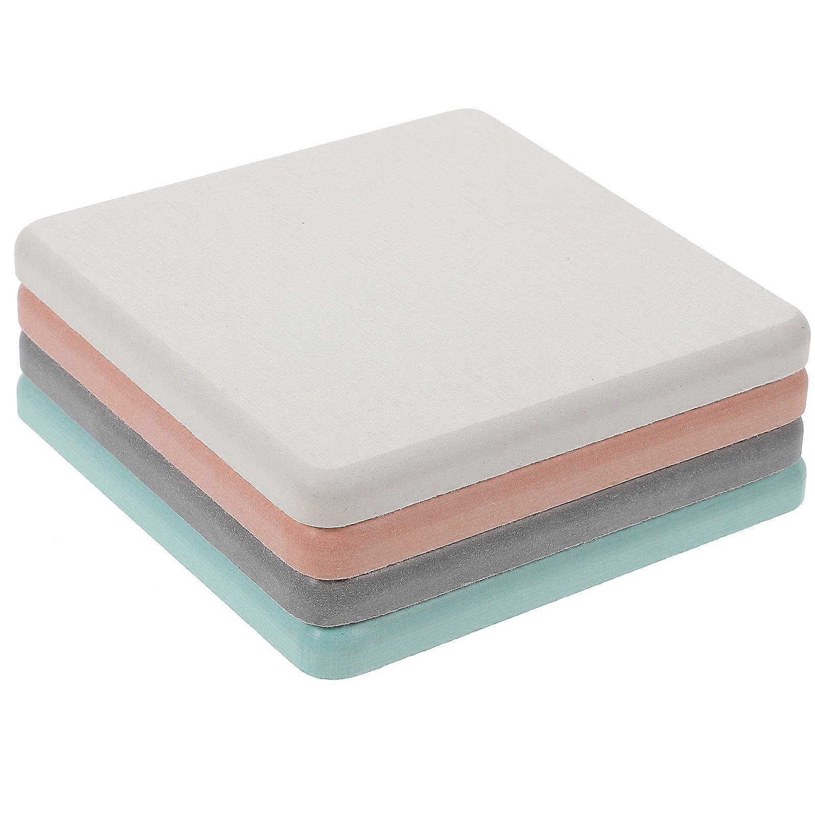 Absorbent Cup Mat For Drinks 10cm X 10cm Elegant Style Easy To Clean 4Pcs