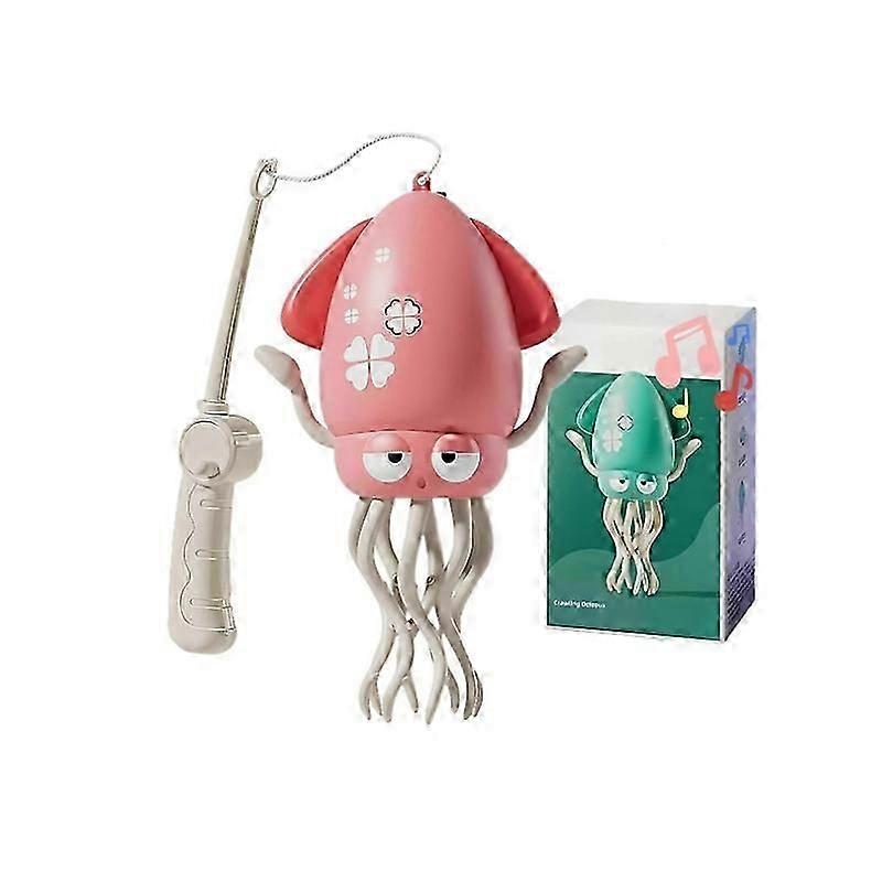 Electric Automatic Obstacle Avoidance Octopus, Interactive Auto-Dance Octopus  Crawling Octopus Toy with LED Lights & Music