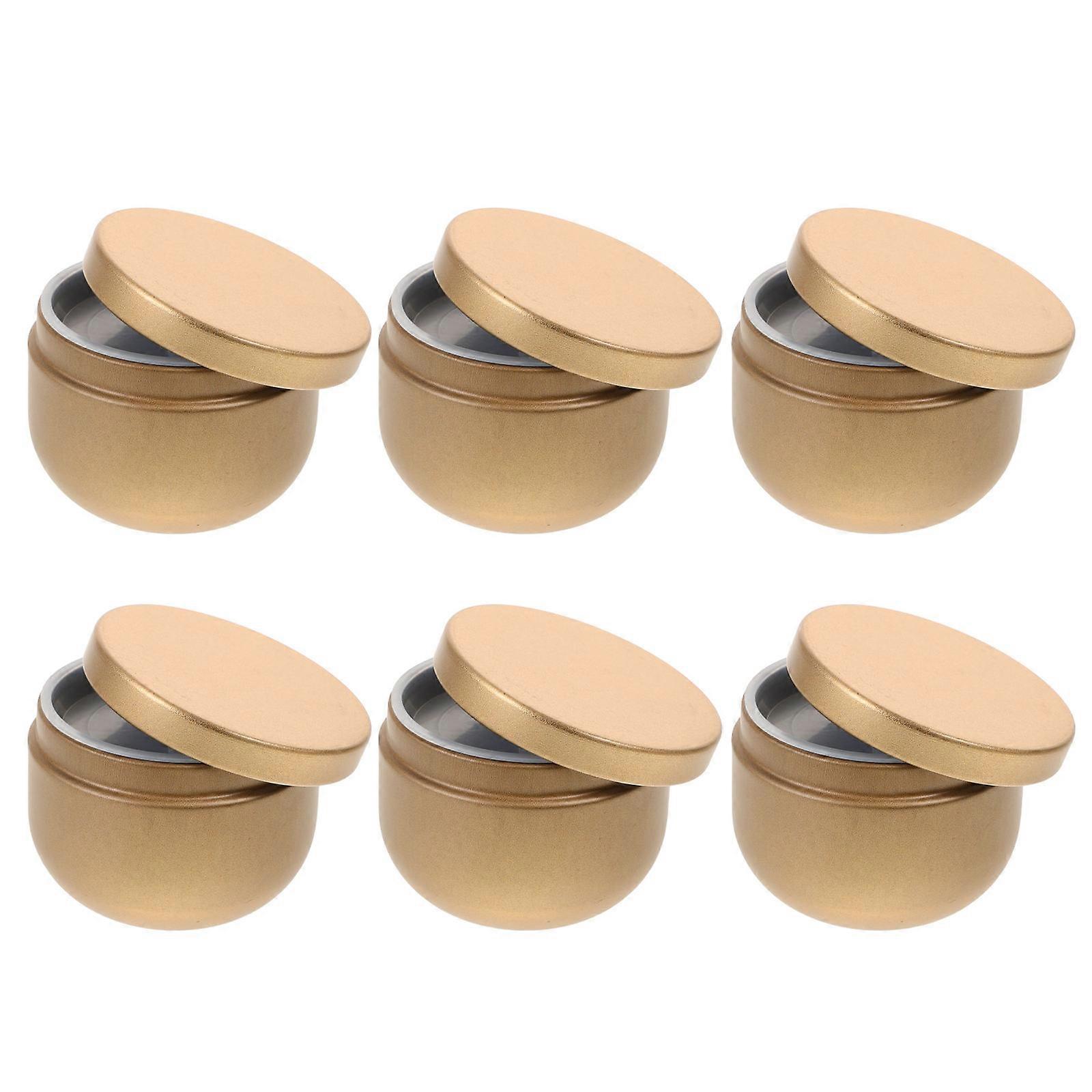 6pcs Airtight Tea Canisters, Small Tinplate Storage Containers for Loose Tea, Coffee, and Sugar – , Moisture Resistant & Space Saving Design for Home