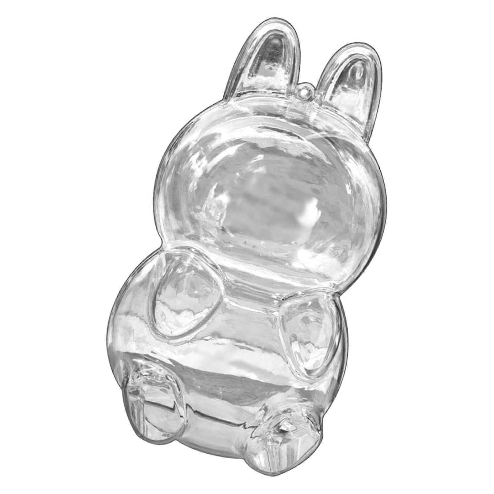 Clear Acrylic Storage Case For Plush Doll Figures With Carrying Case And Transparent Display