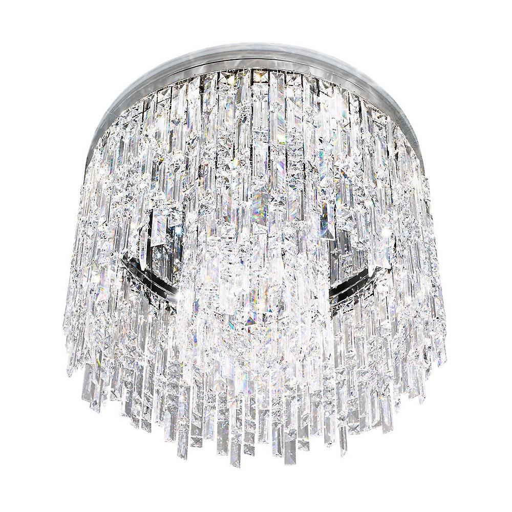 Prisma Designer Crystal Ceiling Light Polished Chrome, 12x G9