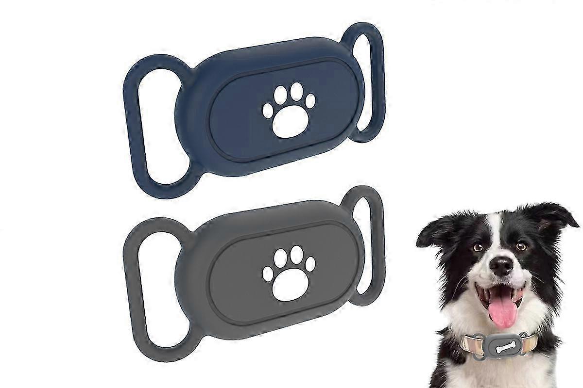 2025 2PCS Silicone Pet Collar Holder Case for Samsung Galaxy SmartTag 2 -Bone