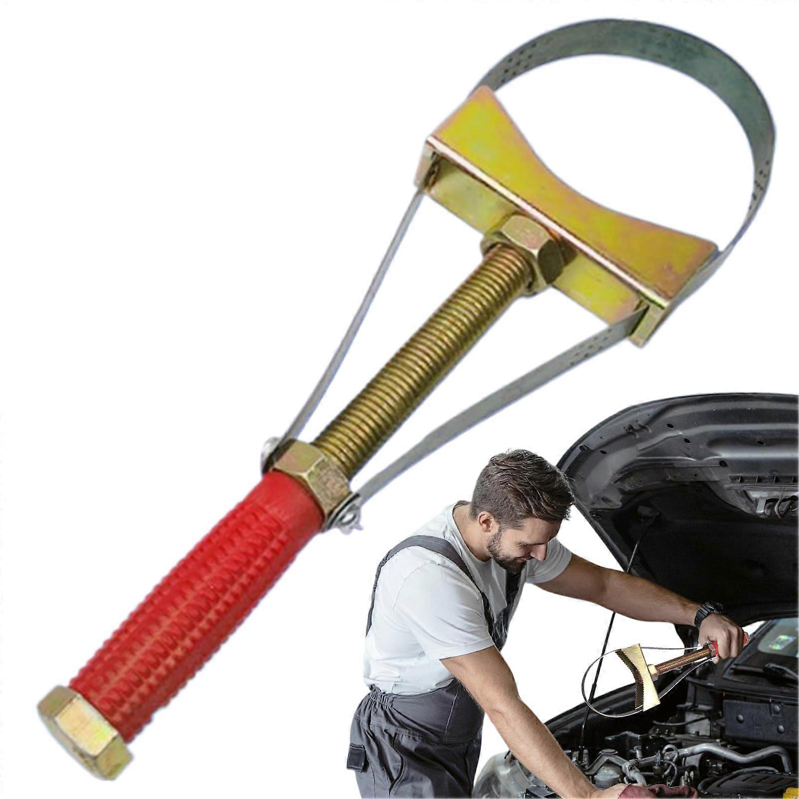 Adjustable oil filter wrench, excavator  accessory, car oil filter removal tool, adjustable strap wrench, large  accessory